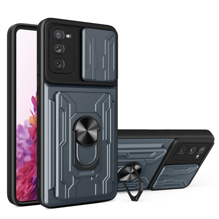 Custodia per telefono con custodia per fotocamera con slot per schede e supporto, For Samsung Galaxy A02 / M02, For Samsung Galaxy A32, For Samsung Galaxy S20 FE
