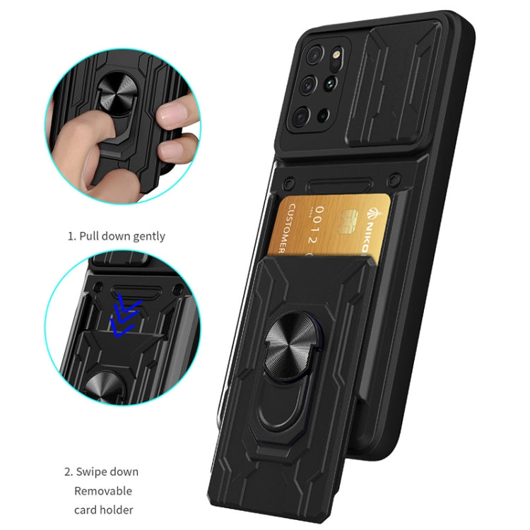 Custodia per telefono con custodia per fotocamera con slot per schede e supporto, For Samsung Galaxy S20+, For Samsung Galaxy S21 Ultra 5G, For Samsung Galaxy A02s EU Version