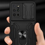 Custodia per telefono con custodia per fotocamera con slot per schede e supporto, For Samsung Galaxy S20+, For Samsung Galaxy S21 Ultra 5G, For Samsung Galaxy A02s EU Version