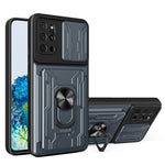 Custodia per telefono con custodia per fotocamera con slot per schede e supporto, For Samsung Galaxy S20+, For Samsung Galaxy S21 Ultra 5G, For Samsung Galaxy A02s EU Version