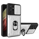 Custodia per telefono con custodia per fotocamera con slot per schede e supporto, For Samsung Galaxy S20+, For Samsung Galaxy S21 Ultra 5G, For Samsung Galaxy A02s EU Version