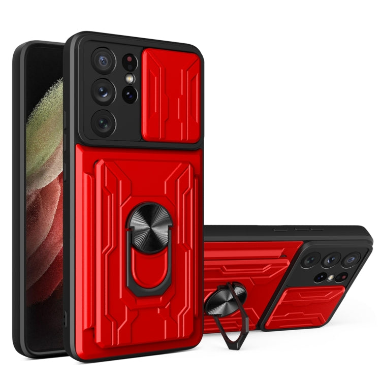 Custodia per telefono con custodia per fotocamera con slot per schede e supporto, For Samsung Galaxy S20+, For Samsung Galaxy S21 Ultra 5G, For Samsung Galaxy A02s EU Version