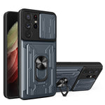Custodia per telefono con custodia per fotocamera con slot per schede e supporto, For Samsung Galaxy S20+, For Samsung Galaxy S21 Ultra 5G, For Samsung Galaxy A02s EU Version