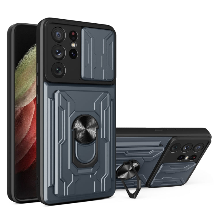 Custodia per telefono con custodia per fotocamera con slot per schede e supporto, For Samsung Galaxy S20+, For Samsung Galaxy S21 Ultra 5G, For Samsung Galaxy A02s EU Version