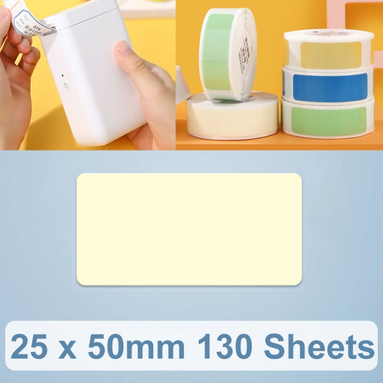 Adesivi in carta per etichette con stampa termica per NiiMbot D101 / D11, 25 x 50mm 130 Sheets Pink, 25 x 50mm 130 Sheets Mint Green, 25 x 50mm 130 Sheets Lemon Yellow