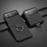 Custodia per telefono PC Feel Ring spruzzata d'olio, For Samsung Galaxy Z Flip3 5G