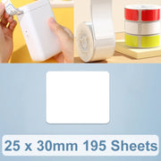 Adesivi in carta per etichette con stampa termica per NiiMbot D101 / D11, 20 x 30 mm 210 Sheets White, 20 x 40mm 160 Sheets White, 20 x 45mm 150 Sheets White, 25 x 30mm 210 Sheets White