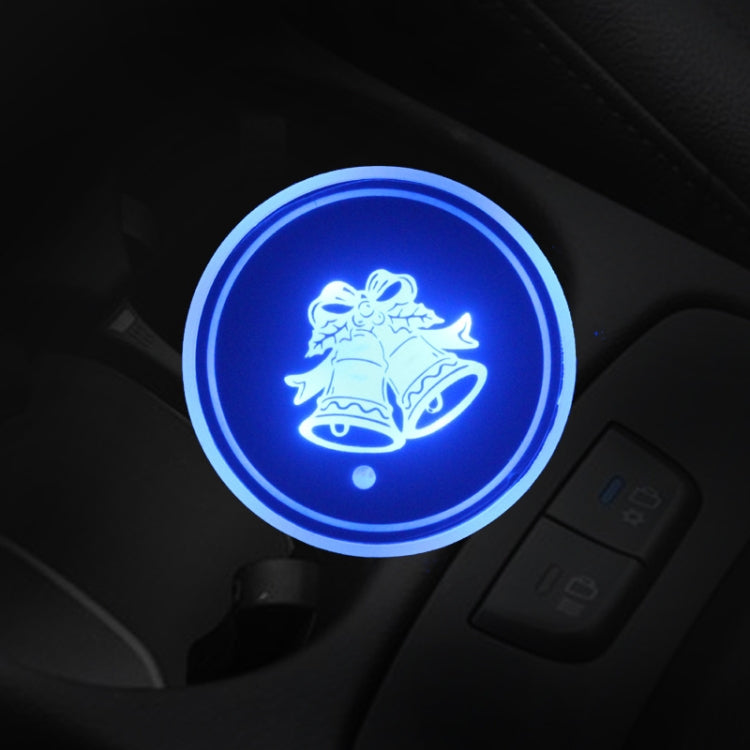 Auto Acrilico Colorato Caricatore USB Tazza di Acqua Scanalatura LED Atmosfera Luce, Bell, Santa Claus, Christmas Deer, Christmas Hat, Christmas Tree, Christmas, Glove, Socks, Snowflake, English Deer, English Christmas, English Tree