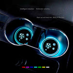 Auto Acrilico Colorato Caricatore USB Tazza di Acqua Scanalatura LED Atmosfera Luce, Bell, Santa Claus, Christmas Deer, Christmas Hat, Christmas Tree, Christmas, Glove, Socks, Snowflake, English Deer, English Christmas, English Tree