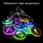 Auto Acrilico Colorato Caricatore USB Tazza di Acqua Scanalatura LED Atmosfera Luce, Bell, Santa Claus, Christmas Deer, Christmas Hat, Christmas Tree, Christmas, Glove, Socks, Snowflake, English Deer, English Christmas, English Tree
