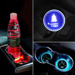 Auto Acrilico Colorato Caricatore USB Tazza di Acqua Scanalatura LED Atmosfera Luce, Bell, Santa Claus, Christmas Deer, Christmas Hat, Christmas Tree, Christmas, Glove, Socks, Snowflake, English Deer, English Christmas, English Tree