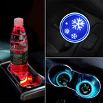 Auto Acrilico Colorato Caricatore USB Tazza di Acqua Scanalatura LED Atmosfera Luce, Bell, Santa Claus, Christmas Deer, Christmas Hat, Christmas Tree, Christmas, Glove, Socks, Snowflake, English Deer, English Christmas, English Tree