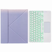 Custodia in pelle per tastiera Bluetooth con retroilluminazione touch H-102CS con supporto triplo posteriore, For iPad 10.2 2020 & 2019 / Pro 10.5 inch