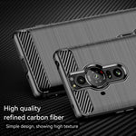 Custodia per telefono in TPU con trama in fibra di carbonio spazzolato, For Sony Xperia Pro-I