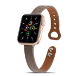 Cinturino in pelle con doppio rivetto per Apple Watch Series, 7 41mm / 6&SE&5&4 40mm / 3&2&1 38mm, 7 45mm / 6&SE&5&4 44mm / 3&2&1 42mm