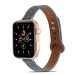Cinturino in pelle con doppio rivetto per Apple Watch Series, 7 41mm / 6&SE&5&4 40mm / 3&2&1 38mm, 7 45mm / 6&SE&5&4 44mm / 3&2&1 42mm