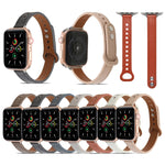 Cinturino in pelle con doppio rivetto per Apple Watch Series, 7 41mm / 6&SE&5&4 40mm / 3&2&1 38mm, 7 45mm / 6&SE&5&4 44mm / 3&2&1 42mm