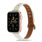 Cinturino in pelle con doppio rivetto per Apple Watch Series, 7 41mm / 6&SE&5&4 40mm / 3&2&1 38mm, 7 45mm / 6&SE&5&4 44mm / 3&2&1 42mm