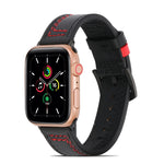 Cinturino in pelle opaca da cucire per Apple Watch Series, 7 41mm / 6&SE&5&4 40mm / 3&2&1 38mm, 7 45mm / 6&SE&5&4 44mm / 3&2&1 42mm