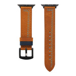 Cinturino in pelle opaca da cucire per Apple Watch Series, 7 41mm / 6&SE&5&4 40mm / 3&2&1 38mm, 7 45mm / 6&SE&5&4 44mm / 3&2&1 42mm