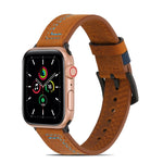 Cinturino in pelle opaca da cucire per Apple Watch Series, 7 41mm / 6&SE&5&4 40mm / 3&2&1 38mm, 7 45mm / 6&SE&5&4 44mm / 3&2&1 42mm