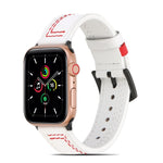 Cinturino in pelle opaca da cucire per Apple Watch Series, 7 41mm / 6&SE&5&4 40mm / 3&2&1 38mm, 7 45mm / 6&SE&5&4 44mm / 3&2&1 42mm