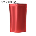100 buste stand-up per snack in lamina di alluminio opaco, 8x12+3cm, 9x13+3cm
