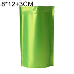 100 buste stand-up per snack in lamina di alluminio opaco, 8x12+3cm, 9x13+3cm