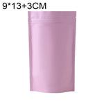 100 buste stand-up per snack in lamina di alluminio opaco, 8x12+3cm, 9x13+3cm