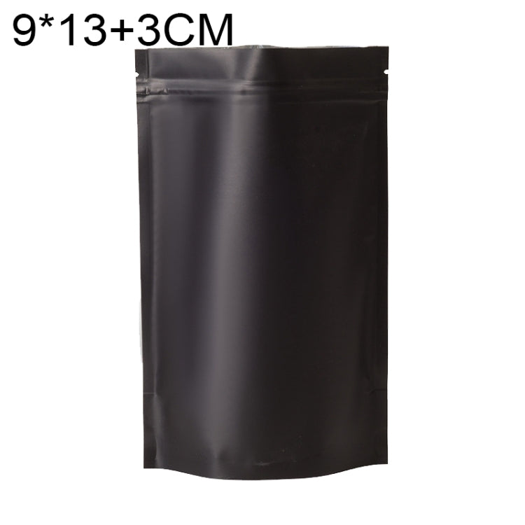 100 buste stand-up per snack in lamina di alluminio opaco, 8x12+3cm, 9x13+3cm