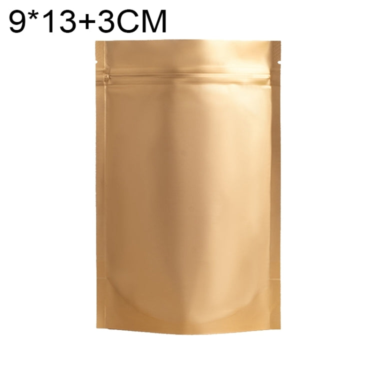 100 buste stand-up per snack in lamina di alluminio opaco, 8x12+3cm, 9x13+3cm