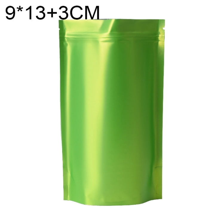 100 buste stand-up per snack in lamina di alluminio opaco, 8x12+3cm, 9x13+3cm