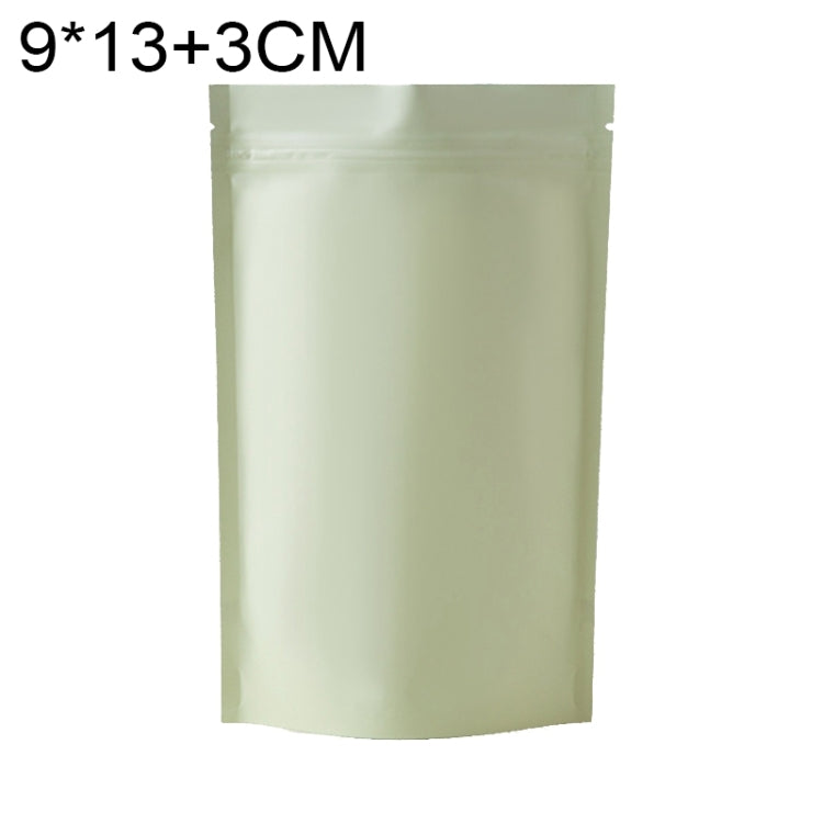 100 buste stand-up per snack in lamina di alluminio opaco, 8x12+3cm, 9x13+3cm