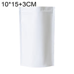 100 buste stand-up per snack in lamina di alluminio opaco, 10x15+3cm, 12x20+4cm