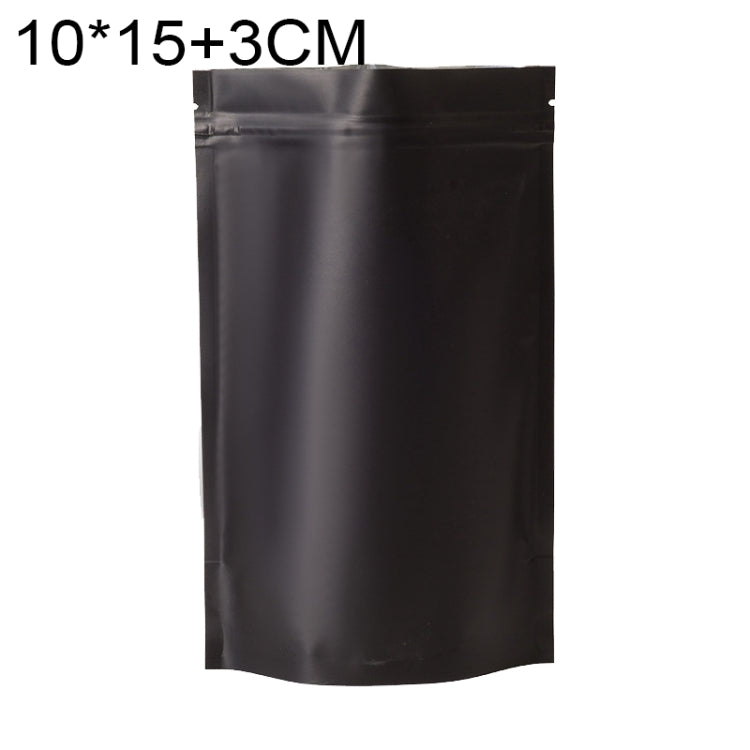 100 buste stand-up per snack in lamina di alluminio opaco, 10x15+3cm, 12x20+4cm