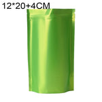 100 buste stand-up per snack in lamina di alluminio opaco, 10x15+3cm, 12x20+4cm