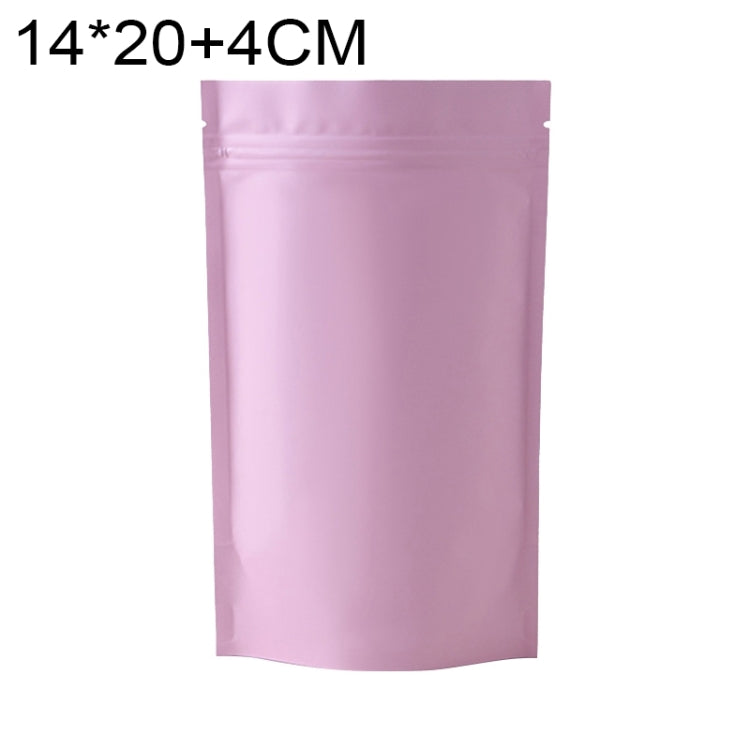 100 buste stand-up per snack in lamina di alluminio opaco, 14x20+4cm, 15x22+4cm