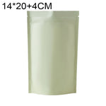 100 buste stand-up per snack in lamina di alluminio opaco, 14x20+4cm, 15x22+4cm