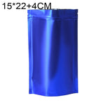 100 buste stand-up per snack in lamina di alluminio opaco, 14x20+4cm, 15x22+4cm