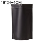 100 buste stand-up per snack in lamina di alluminio opaco, 16x24+4cm, 18x26+4cm