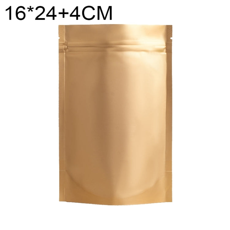 100 buste stand-up per snack in lamina di alluminio opaco, 16x24+4cm, 18x26+4cm