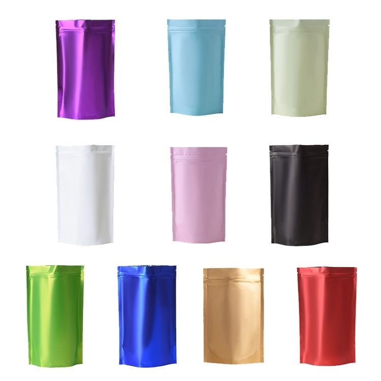 100 buste stand-up per snack in lamina di alluminio opaco, 16x24+4cm, 18x26+4cm