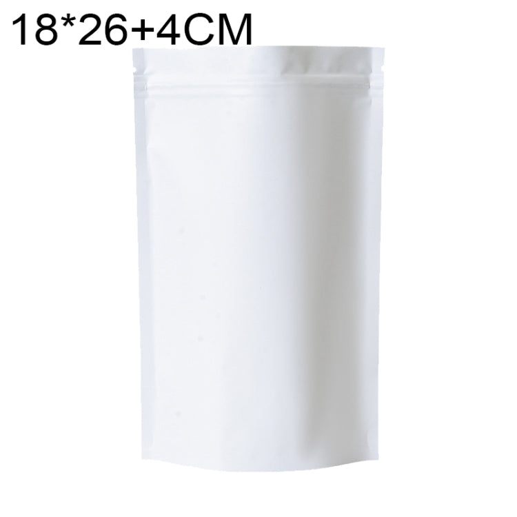 100 buste stand-up per snack in lamina di alluminio opaco, 16x24+4cm, 18x26+4cm