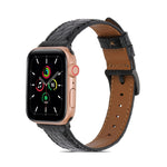 Cinturino in pelle con texture coccodrillo per Apple Watch Series, 7 41mm / 6&SE&5&4 40mm / 3&2&1 38mm, 7 45mm / 6&SE&5&4 44mm / 3&2&1 42mm