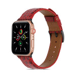 Cinturino in pelle con texture coccodrillo per Apple Watch Series, 7 41mm / 6&SE&5&4 40mm / 3&2&1 38mm, 7 45mm / 6&SE&5&4 44mm / 3&2&1 42mm