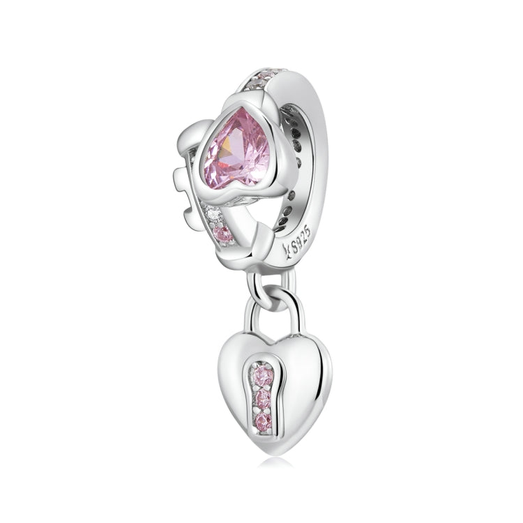 Accessori per collana braccialetto fai-da-te con ciondolo a forma di cuore in argento sterling S925, Heart Lock