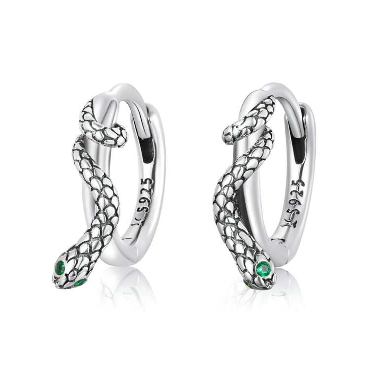 Orecchini da donna con fibbia con orecchio di serpente in argento sterling S925, Snake Ear Buckle