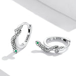 Orecchini da donna con fibbia con orecchio di serpente in argento sterling S925, Snake Ear Buckle
