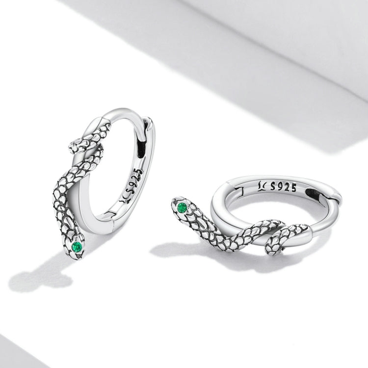 Orecchini da donna con fibbia con orecchio di serpente in argento sterling S925, Snake Ear Buckle