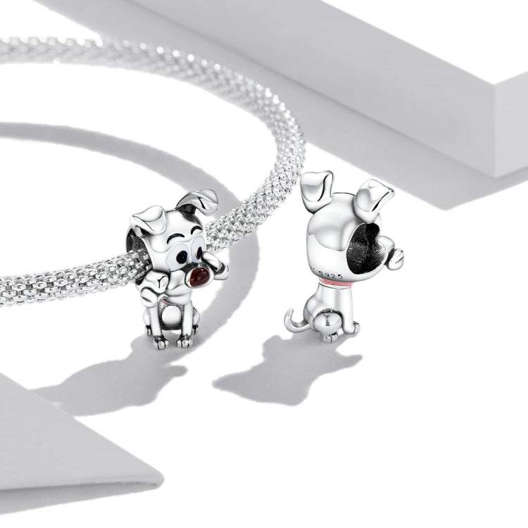 Accessori per collana braccialetto fai-da-te con perline per cani carini in argento sterling S925, Cute Dog